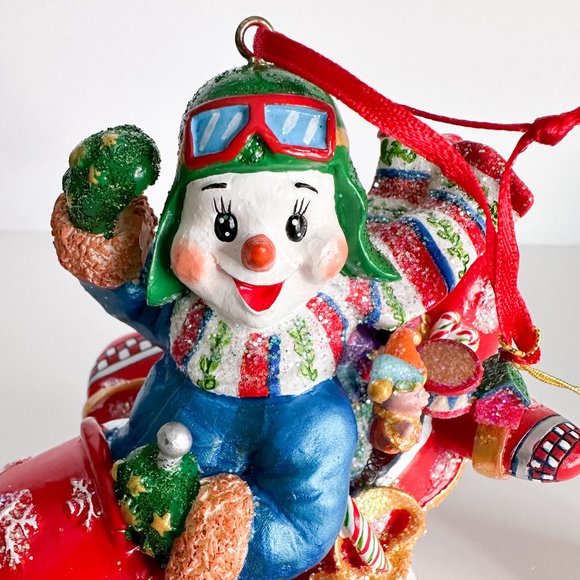 Vintage Christopher Radko Flying Frosty Ornament, New in Box - Picture 2 of 6